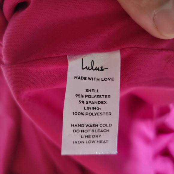 NWT Lulus Sensational Beauty Dark Pink Strapless Maxi Dress High Slit Medium - Picture 12 of 13